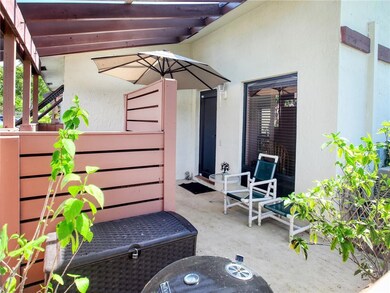 Private courtyard at the front of the unit