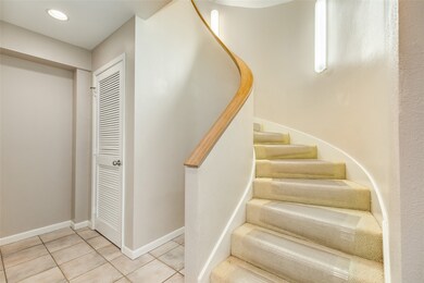 The foyer of the home features a dumb waiter for c