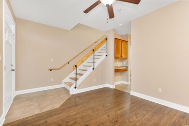 Interior space featuring light hardwood / wood-sty