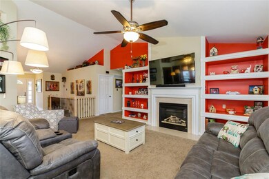 Built-ins with gas fireplace