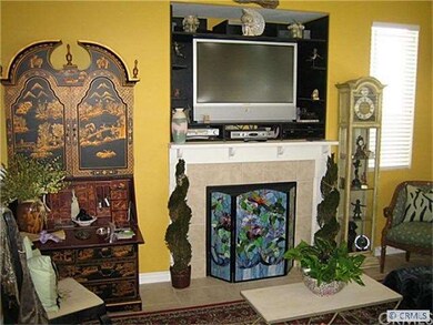 Formal living room with fireplace