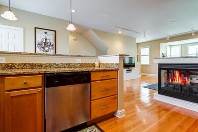 Upper Green kitchen into great room with