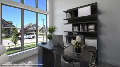 Office featuring baseboards and wood finished floors