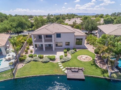 Aerial Backyard w Boat Dock