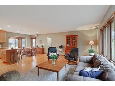 Kitchen is open to the living room and dining spac