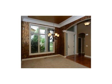 Formal dinning room with custom faux painting.