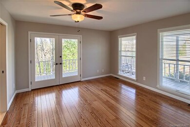 Master bedroom on the main level with french doors