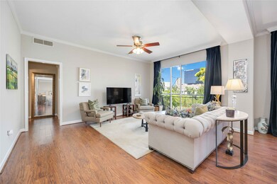 Living room between primary bedroom and dining area