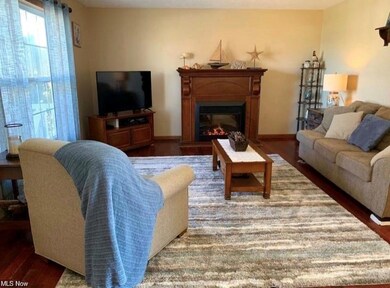 Living room with Brazilian cherry hardwood floorin