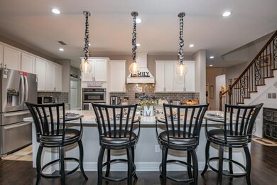 Lots of room for extra seating around this kitchen