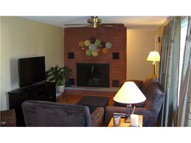 Living Room. View of the Living room and the brick