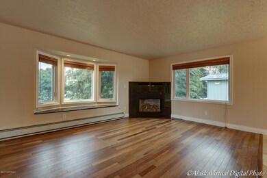 Gas fireplace in large living room
