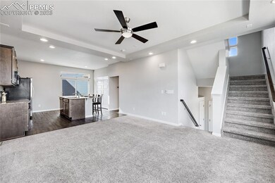 Coffered ceiling with fan