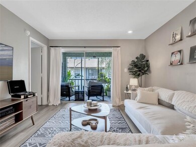 Spacious family room with recessed lights and slid