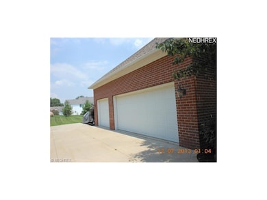 three car attached garage.