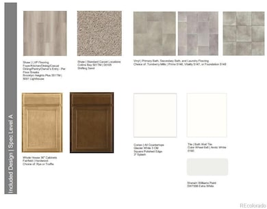 Design Selections.  Home is under construction and selections are subject to change.