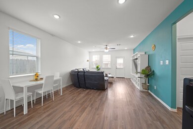 The dining area, conveniently located next to the