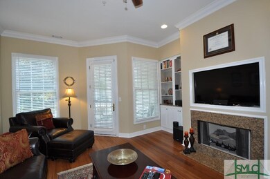 Living Room. New bamboo flooring throughout the en