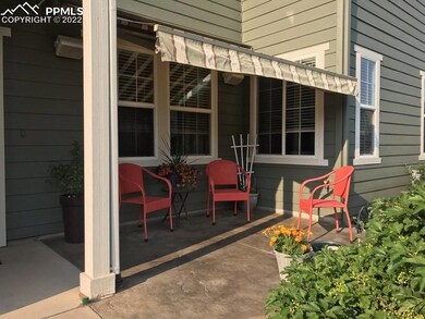 Awning provides nice shade for front porch