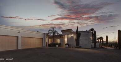 Front Entry & 3 Car Garage