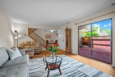 view across living room