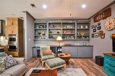 Extensive built-ins in the living room