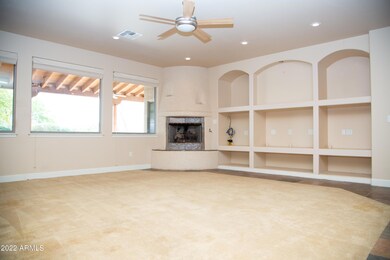 Great room with fireplace