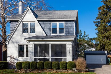 Front elevation with garage