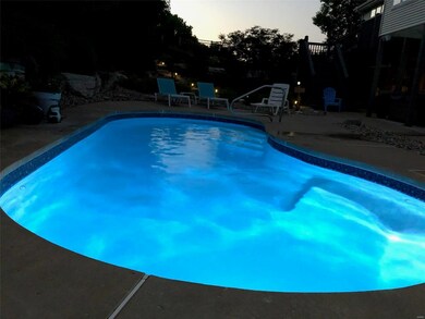 Night swim in heated pool