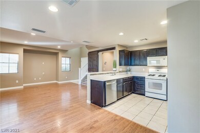 Large living room/dining combo area off kitchen.