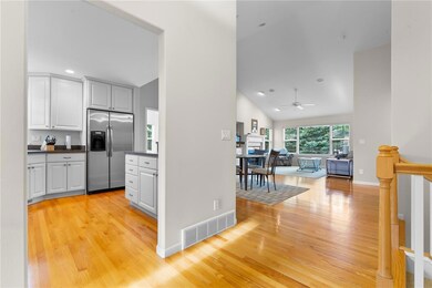 Open floor plan with vaulted ceilings