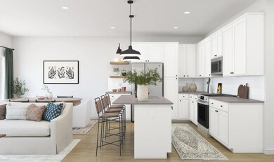 Kitchen with pendant lighting