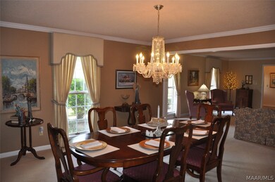 Formal Dining room w/gorgeous chandelier