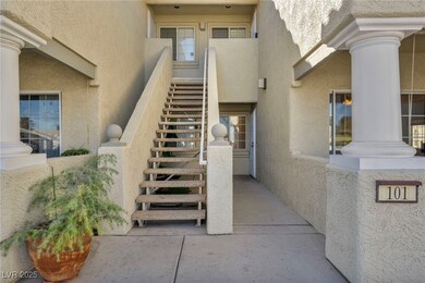 Doorway to property with stucco siding