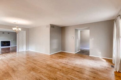 Partially showing the L-shaped dining room