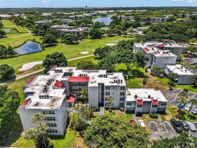 Aerial of the well maintained building surrounded