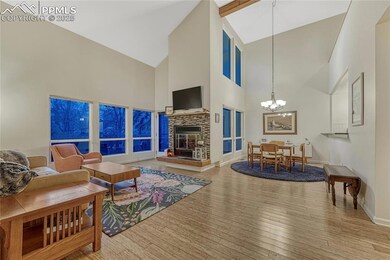 Living Room/Great room with gas fireplace and view