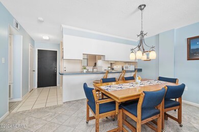 Dining space and kitchen