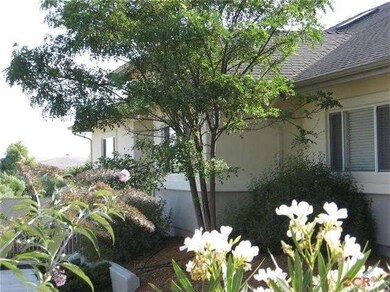 This well built house has lots of plants and flowe