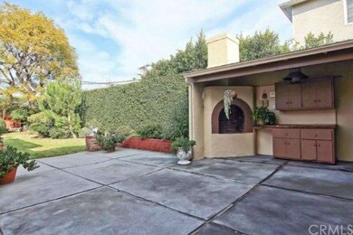 Private patio with fireplace