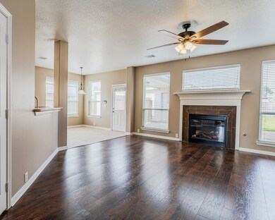 Family room looking into breakfast nook
