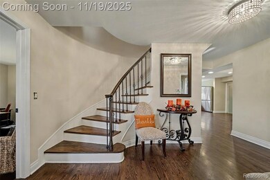 Elegant wood staircase