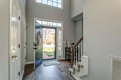 Two story foyer--new hardwoods throughout the main floor.