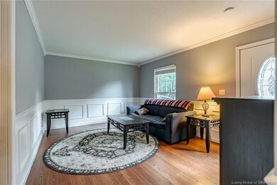 Living Room with Decorative Walls