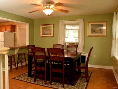 Dining Room.  Wood Parquet Floors.