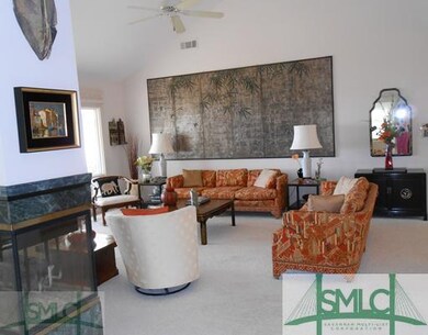 Living Room. Cathedral Ceiling in Living Room with