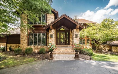 Beautiful brick and cedar front exterior. Beautiful leaded glass front entry door.