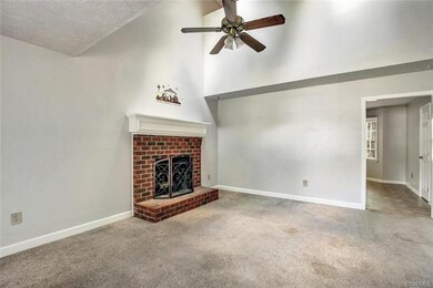 Spacious great room with cathedral ceiling, ceilin