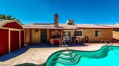 Large red shed. 6430 Hummingbird Ln. Las Vegas, NV