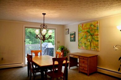 The dining area opens out the the...